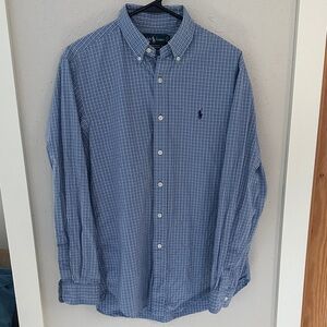 Polo by Ralph Lauren Men's Blue Plaid Shirt